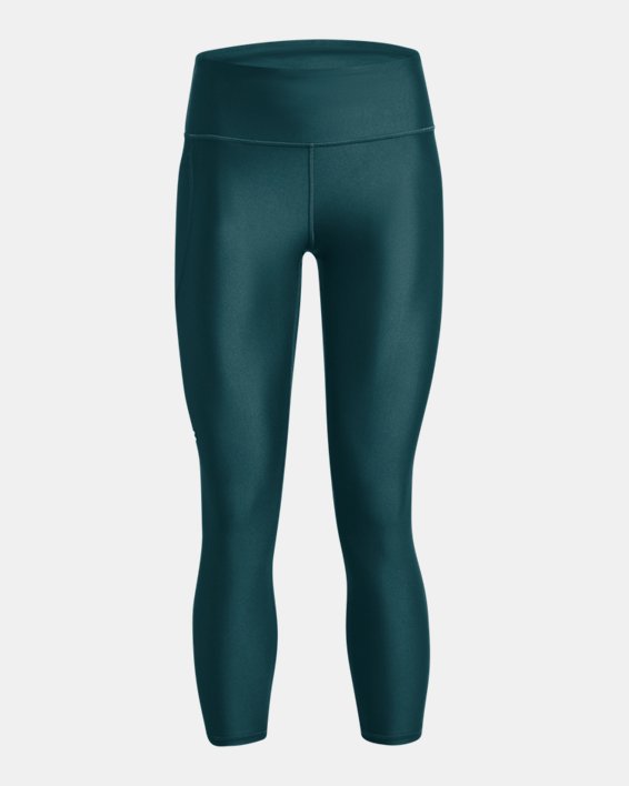 Damen HeatGear® Armour No-Slip Waistband Ankle-Leggings, Green, pdpMainDesktop image number 4